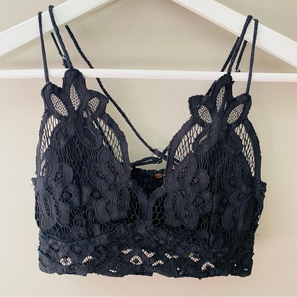Free People Adella Bralette Black Sz XS - Picture 3 of 7